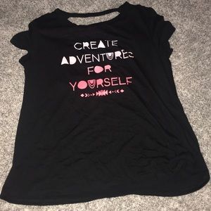 Workout shirt with cute strappy  back